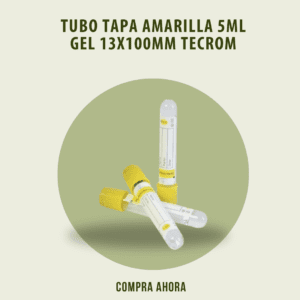 Tubo Tapa Amarilla 5ml Gel 13x100mm